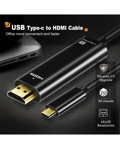 CABLETIME καλώδιο USB-C σε HDMI CT-CMHD, 4K/60Hz, 0.9m, μαύρο CABLETIME καλώδιο USB-C σε HDMI CT-CMHD, 4K/60Hz, 0.9m, μαύρο