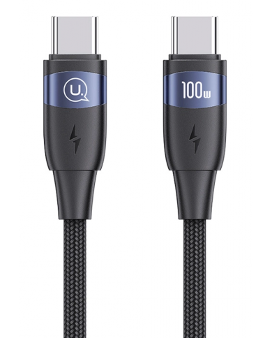 USAMS καλώδιο USB-C σε USB-C US-SJ633, 100W PD, 2m, μαύρο USAMS καλώδιο USB-C σε USB-C US-SJ633, 100W PD, 2m, μαύρο
