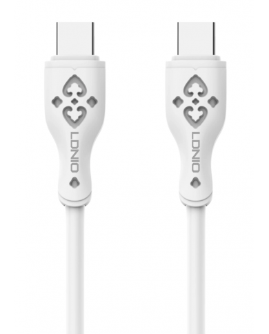 LDNIO καλώδιο USB-C σε USB-C , 65W PD, 2m, λευκό LDNIO καλώδιο USB-C σε USB-C , 65W PD, 2m, λευκό