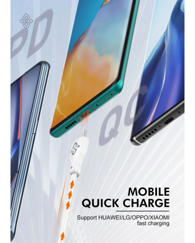 LDNIO καλώδιο USB-C σε USB-C , 65W PD, 2m, λευκό LDNIO καλώδιο USB-C σε USB-C , 65W PD, 2m, λευκό