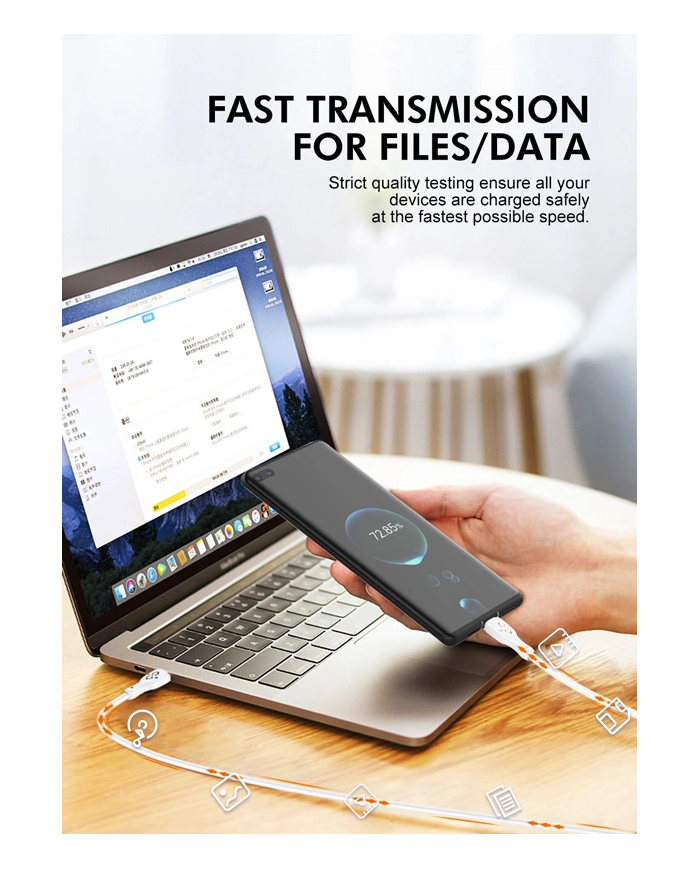 LDNIO καλώδιο USB-C σε USB-C , 65W PD, 2m, λευκό