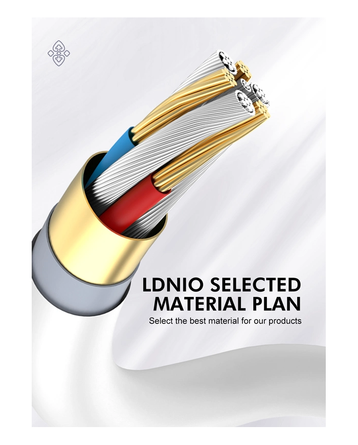 LDNIO καλώδιο USB-C σε USB-C , 65W PD, 2m, λευκό