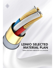 LDNIO καλώδιο USB-C σε USB-C , 65W PD, 2m, λευκό