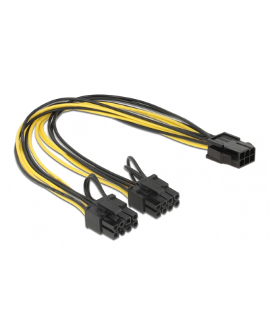 POWERTECH καλώδιο EPS 12V 8pin (F) σε 2x PCIe 8pin (6+2) , 20cm POWERTECH καλώδιο EPS 12V 8pin (F) σε 2x PCIe 8pin (6+2) , 20cm