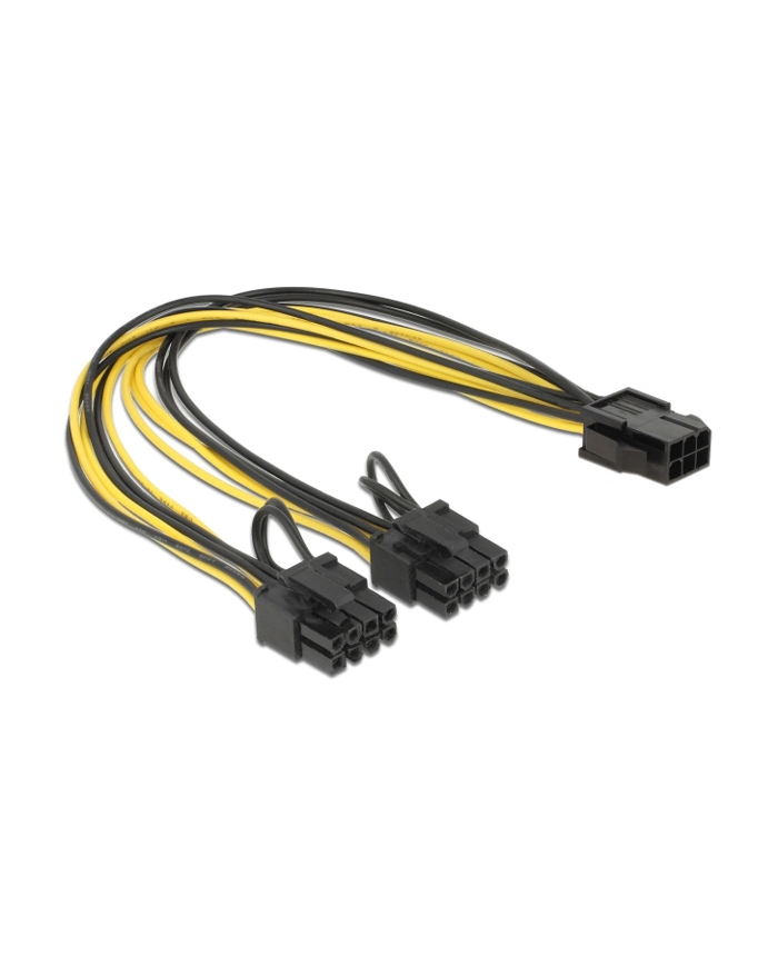 POWERTECH καλώδιο EPS 12V 8pin (F) σε 2x PCIe 8pin (6+2) , 20cm