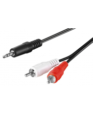 GOOBAY καλώδιο ήχου  3.5mm σε 2x RCA, 3 pin stereo, 3m, μαύρο GOOBAY καλώδιο ήχου  3.5mm σε 2x RCA, 3 pin stereo, 3m, μαύρο