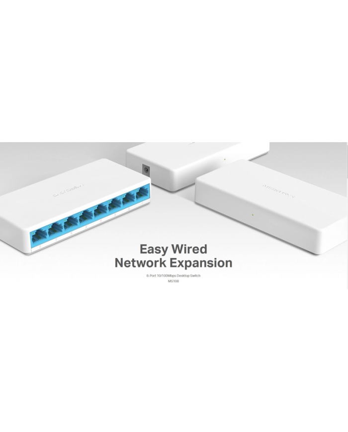 MERCUSYS Desktop Switch MS108, 8x 10/100 Mbps, Ver. 2