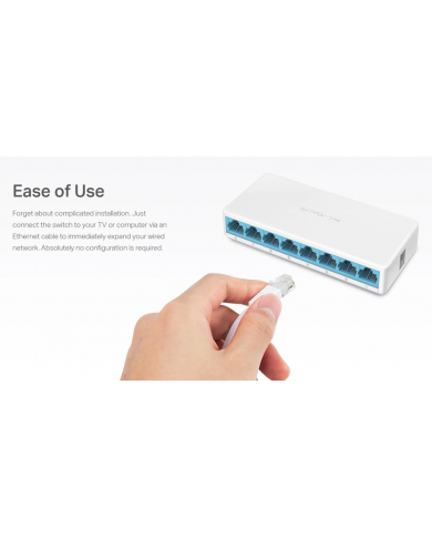 MERCUSYS Desktop Switch MS108, 8x 10/100 Mbps, Ver. 2