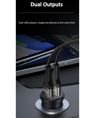 SAMS φορτιστής αυτοκινήτου C20, 2x USB, 2.4A, μαύρο