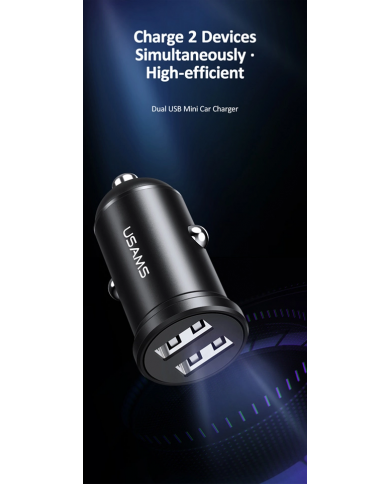 SAMS φορτιστής αυτοκινήτου C20, 2x USB, 2.4A, μαύρο