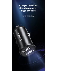 SAMS φορτιστής αυτοκινήτου C20, 2x USB, 2.4A, μαύρο