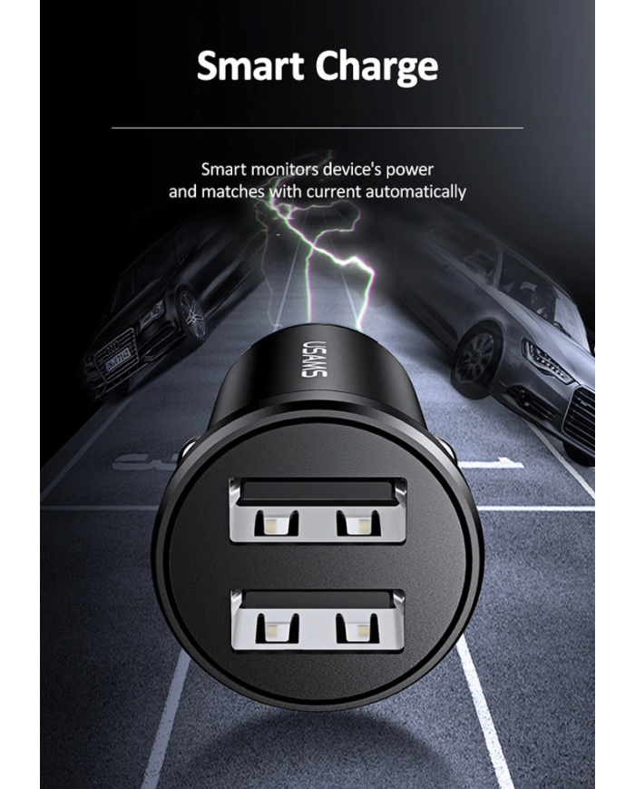 SAMS φορτιστής αυτοκινήτου C20, 2x USB, 2.4A, μαύρο