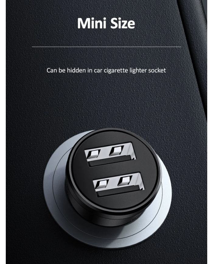 SAMS φορτιστής αυτοκινήτου C20, 2x USB, 2.4A, μαύρο