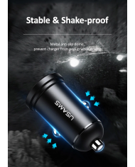 SAMS φορτιστής αυτοκινήτου C20, 2x USB, 2.4A, μαύρο