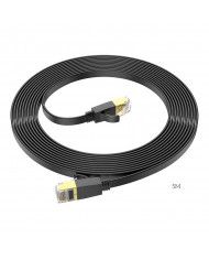 Καλώδιο Δικτύου Hoco US07 General Pure Copper Cat 6 UTP Πλακέ Καλώδιο 1Gbps 5m Μαύρο