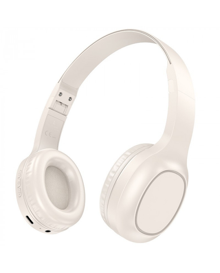 Wireless Ακουστικά Stereo Hoco W46 Charm V5.3 200mAh AUX Λευκά