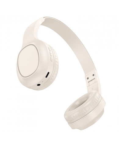 Wireless Ακουστικά Stereo Hoco W46 Charm V5.3 200mAh AUX Λευκά