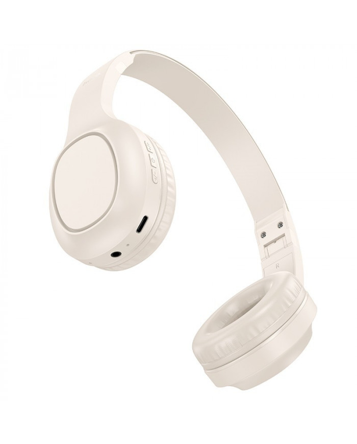 Wireless Ακουστικά Stereo Hoco W46 Charm V5.3 200mAh AUX Λευκά