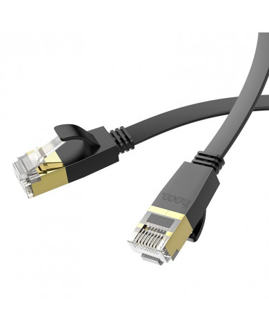 Καλώδιο Δικτύου Hoco US07 General Pure Copper Cat 6 UTP Πλακέ Καλώδιο 1Gbps 1m Μαύρο Καλώδιο Δικτύου Hoco US07 General Pure Copper Cat 6 UTP Πλακέ Καλώδιο 1Gbps 1m Μαύρο