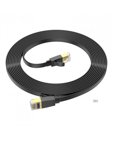 Καλώδιο Δικτύου Hoco US07 General Pure Copper Cat 6 UTP Πλακέ Καλώδιο 1Gbps 1m Μαύρο Καλώδιο Δικτύου Hoco US07 General Pure Copper Cat 6 UTP Πλακέ Καλώδιο 1Gbps 1m Μαύρο