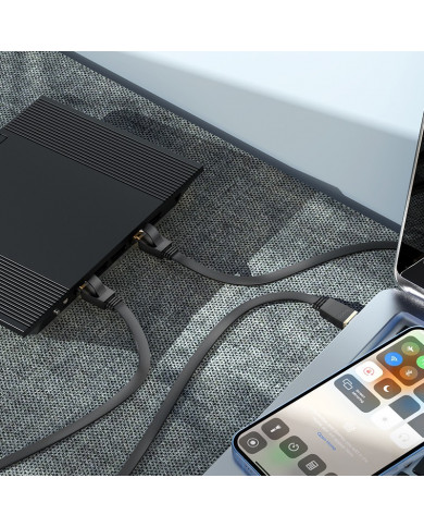 Καλώδιο Δικτύου Hoco US07 General Pure Copper Cat 6 UTP Πλακέ Καλώδιο 1Gbps 1m Μαύρο Καλώδιο Δικτύου Hoco US07 General Pure Copper Cat 6 UTP Πλακέ Καλώδιο 1Gbps 1m Μαύρο