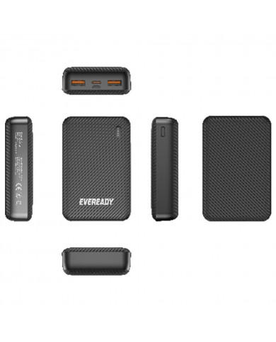 Power Bank Energizer Eveready Mini 10000mAh 2.1A με 2x USB 2.0 και LED Ένδειξη Μπαταρίας Μαύρο Power Bank Energizer Eveready Mini 10000mAh 2.1A με 2x USB 2.0 και LED Ένδειξη Μπαταρίας Μαύρο