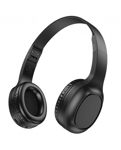 Wireless Ακουστικά Stereo Hoco W46 Charm V5.3 200mAh AUX Μαύρα Wireless Ακουστικά Stereo Hoco W46 Charm V5.3 200mAh AUX Μαύρα