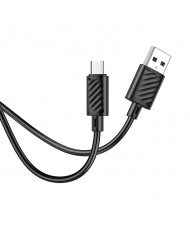 Καλώδιο σύνδεσης Hoco X88 USB σε Micro USB 2.4A 1m Μαύρο