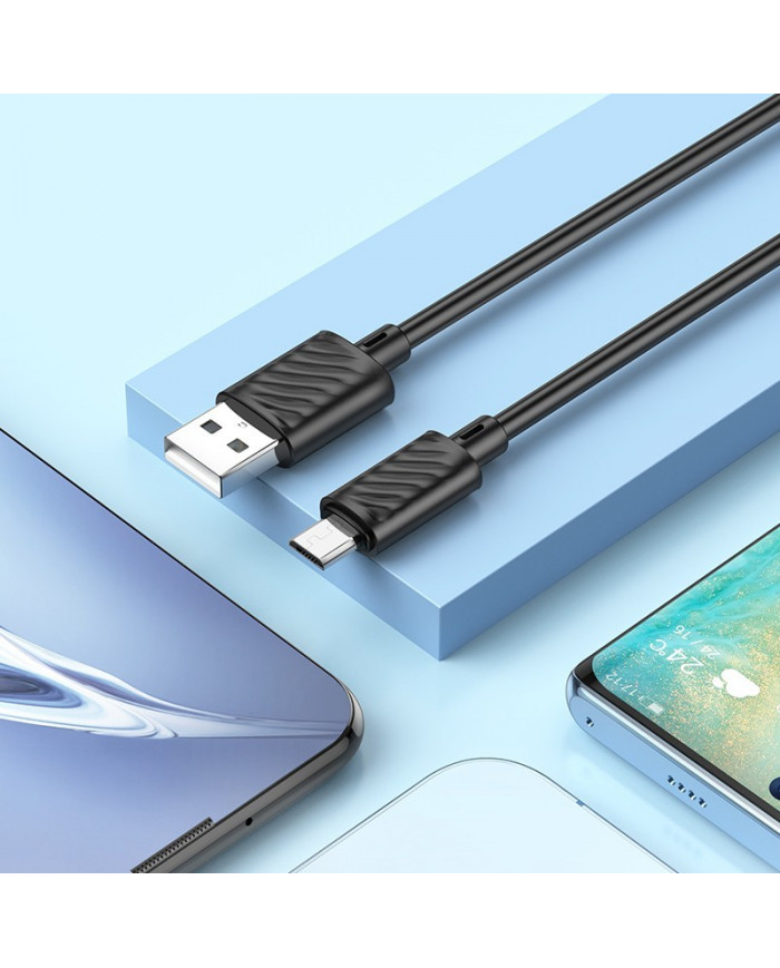 Καλώδιο σύνδεσης Hoco X88 USB σε Micro USB 2.4A 1m Μαύρο