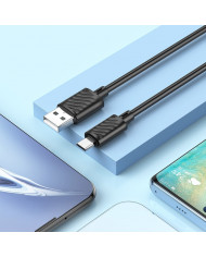 Καλώδιο σύνδεσης Hoco X88 USB σε Micro USB 2.4A 1m Μαύρο