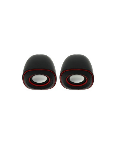 Ηχείο Stereo Multimedia Leerfei  με σύνδεση 3.5mm και USB φόρτιση, 5W Μαύρο