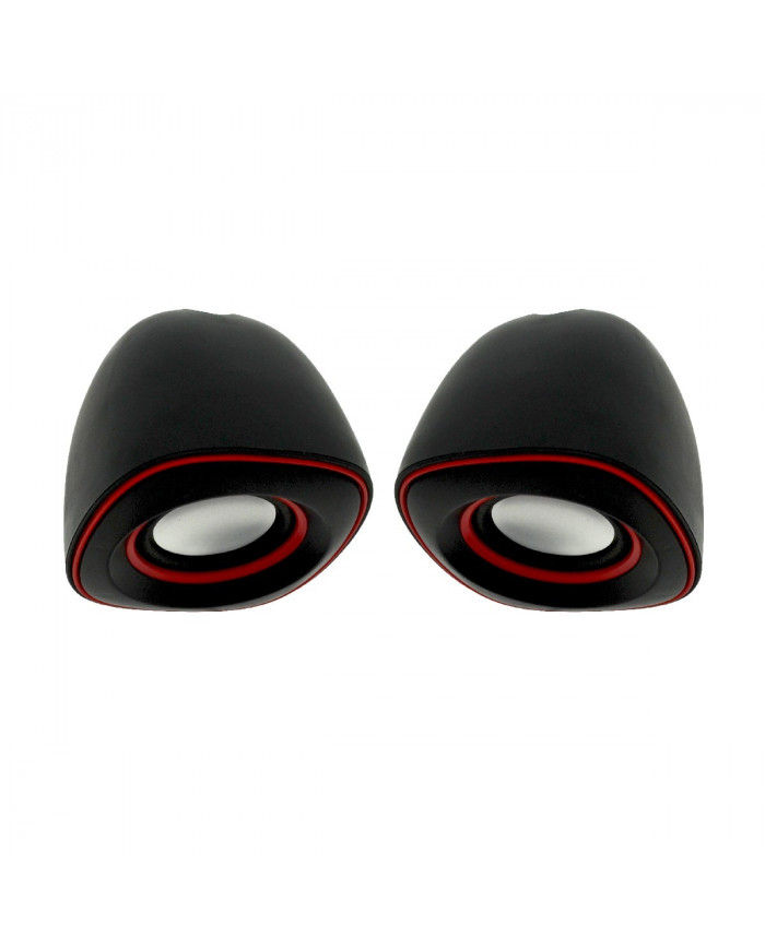 Ηχείο Stereo Multimedia Leerfei  με σύνδεση 3.5mm και USB φόρτιση, 5W Μαύρο