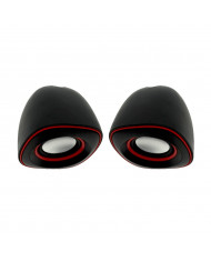 Ηχείο Stereo Multimedia Leerfei  με σύνδεση 3.5mm και USB φόρτιση, 5W Μαύρο