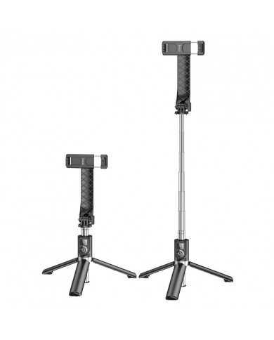 Selfie Stick Hoco K20 Prior για Συσκευές 4.5"-7.0" 70mAh Μήκος 980mm με Τηλεχειριστήριο Μαύρο