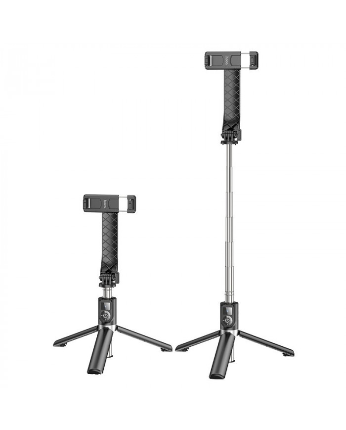 Selfie Stick Hoco K20 Prior για Συσκευές 4.5"-7.0" 70mAh Μήκος 980mm με Τηλεχειριστήριο Μαύρο