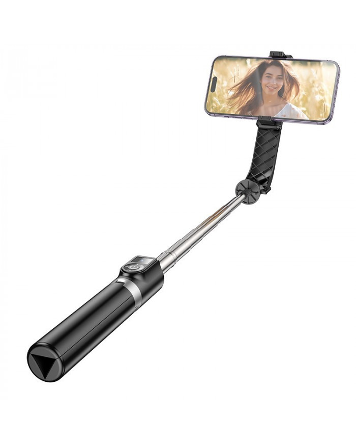 Selfie Stick Hoco K20 Prior για Συσκευές 4.5"-7.0" 70mAh Μήκος 980mm με Τηλεχειριστήριο Μαύρο