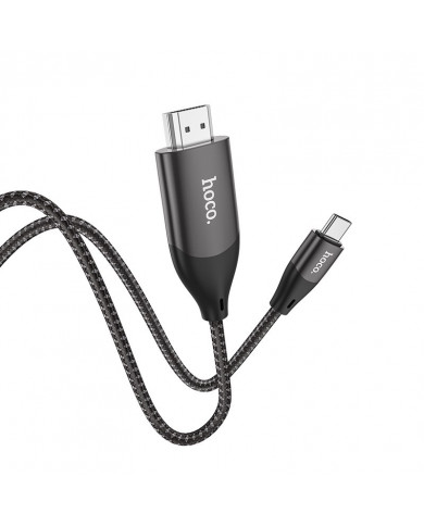 Καλώδιο σύνδεσης Hoco UA16 USB-C σε HDMI 4K 30Hz ULTRA HD 2m Γκρι Braided