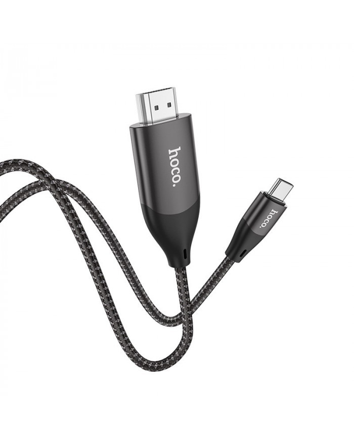 Καλώδιο σύνδεσης Hoco UA16 USB-C σε HDMI 4K 30Hz ULTRA HD 2m Γκρι Braided