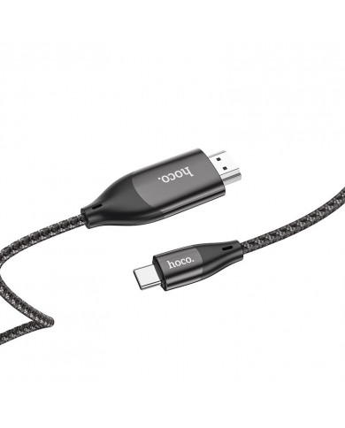 Καλώδιο σύνδεσης Hoco UA16 USB-C σε HDMI 4K 30Hz ULTRA HD 2m Γκρι Braided