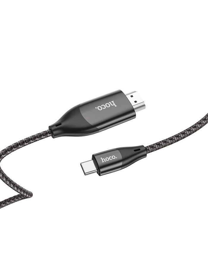 Καλώδιο σύνδεσης Hoco UA16 USB-C σε HDMI 4K 30Hz ULTRA HD 2m Γκρι Braided