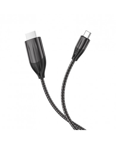 Καλώδιο σύνδεσης Hoco UA16 USB-C σε HDMI 4K 30Hz ULTRA HD 2m Γκρι Braided