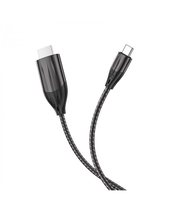Καλώδιο σύνδεσης Hoco UA16 USB-C σε HDMI 4K 30Hz ULTRA HD 2m Γκρι Braided