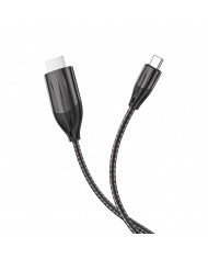 Καλώδιο σύνδεσης Hoco UA16 USB-C σε HDMI 4K 30Hz ULTRA HD 2m Γκρι Braided