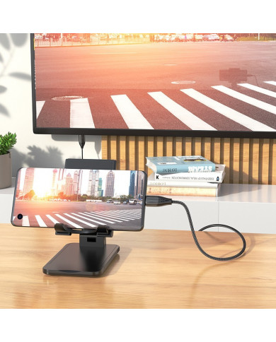 Καλώδιο σύνδεσης Hoco UA16 USB-C σε HDMI 4K 30Hz ULTRA HD 2m Γκρι Braided