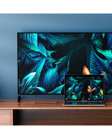 Καλώδιο σύνδεσης Hoco UA16 USB-C σε HDMI 4K 30Hz ULTRA HD 2m Γκρι Braided