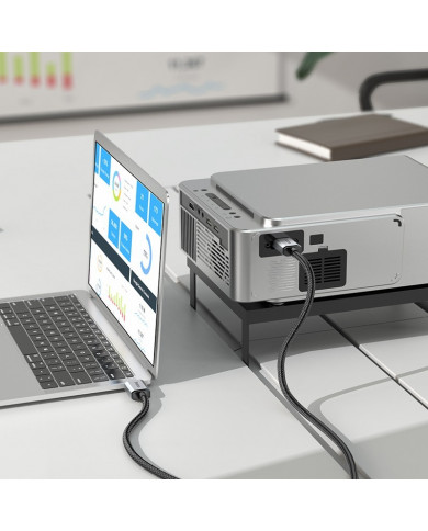 Καλώδιο σύνδεσης HDMI Hoco US03 HDMI 2.0 σε 4K 60Hz HD 18Gbps Μαύρο 3m Braided