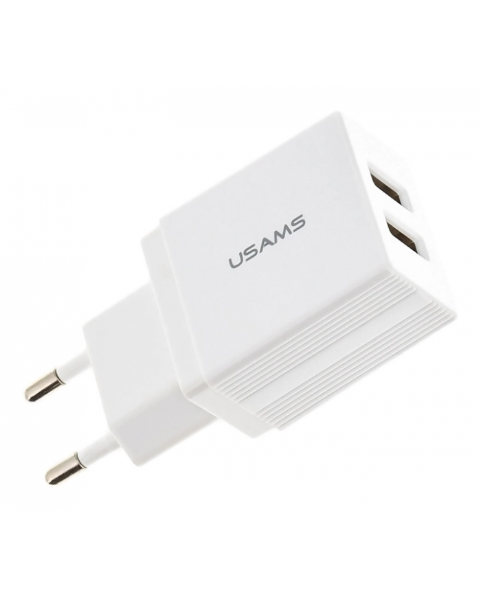 USAMS φορτιστής τοίχου T24 US-CC090, 2x USB, 2.1A, λευκός