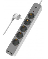 POWERTECH αντάπτορας ρεύματος PT-810, 1x schuko, 16A, μαύρος