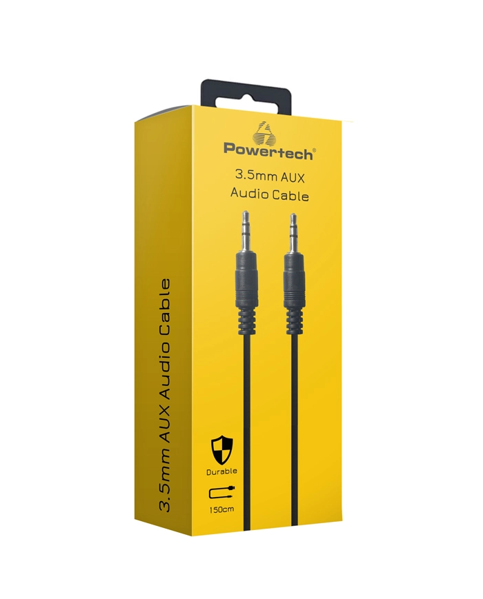POWERTECH καλώδιο ήχου 3.5mm PTR-0145, AUX, CCS, 1.5m, μαύρο