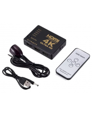 POWERTECH HDMI amplifier switch  με τηλεχειριστήριο, 5 σε 1, 4K